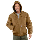 J140 Carhartt Men's Loose Fit Firm Duck Insulated Flannel Jacket Gravel M Tall - Brand New