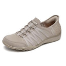 SKECHERS WOMEN'S BREATHE-EASY ROLL-WITH-ME SIZE WOMEN 5.5 TAUPE - Brand New