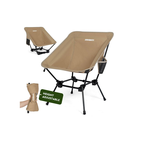 ORAGATI LIGHTWEIGHT CAMPING CHAIR PORTABLE FOLDING CHAIR O001 - KHAKI - Like New