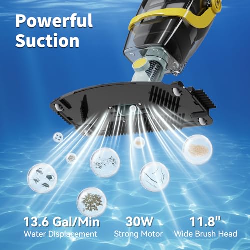 LYDSTO RECHARGEABLE POOL CLEANER - PALE BLUE/YELLOW - Like New