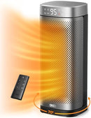 DREO SPACE HEATERS INDOOR 16 INCH FAST HEATING PORTABLE HEATERS REMOTE GREY - Like New