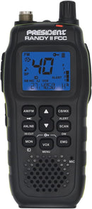 PRESIDENT ELECTRONICS RANDYII HANDHELD RADIO WITH LARGE LCD SCREEN - BLACK - Like New