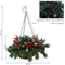 Sunnydaze Pre-Lit Artificial Christmas Hanging Basket VTY-990 - Black - Like New