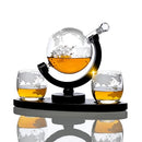 KitchenBliss Artisan Handmade Whiskey Decanter Ship In A Bottle Globe - NEW - Brand New