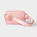 ALL IN MOTION™ PREMIUM BELT BAG BLUSH WATER-RESISTANT KNIT FANNY PACK - BLUSH - Brand New