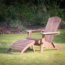 Plant Theatre Outdoor Footstool Acacia Wood Outdoor Ottoman Foot Rest - Like New