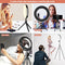 MUTUDU RING LIGHT 3 TRIPODS SELFIE RING LIGHTS STAND PHONE HOLDER LIGHT - BLACK - Like New