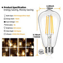 BRIGHTEVER 12-Pack Vintage 7W ST58 LED Edison Light Bulbs 60W Equivalent - White - Like New