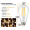 BRIGHTEVER 12-Pack Vintage 7W ST58 LED Edison Light Bulbs 60W Equivalent - White - Like New