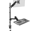 VIVO Black Clamp-on Monitor & Keyboard Tray Desk Mount STAND-SIT1B - Black - Brand New