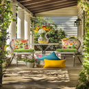 B07BG5XDQ9 Pillow Perfect Bright Floral Indoor/Outdoor Tufted Wicker - 2 Count - Like New