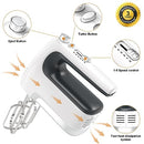 CQB CBQ HAND MIXER ELECTRIC 5-SPEED 400W POWERFUL MOTOR WHITE - Like New