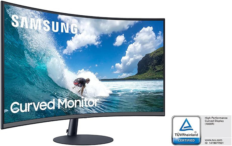 SAMSUNG T550 Series 27" FHD 1080p 75Hz Curved Monitor LC27T550FDNXZA - black - Like New