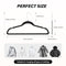 SIMPLE DELUXE VELVET HANGERS WITH SHOULDER NOTCHES SPACE SAVING -BLACK - Brand New