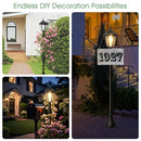 EYROSA 66" METAL SOLAR LAMP POST LIGHT 50 LUMENS 2 PACK SOLAR A03W - BLACK - Like New