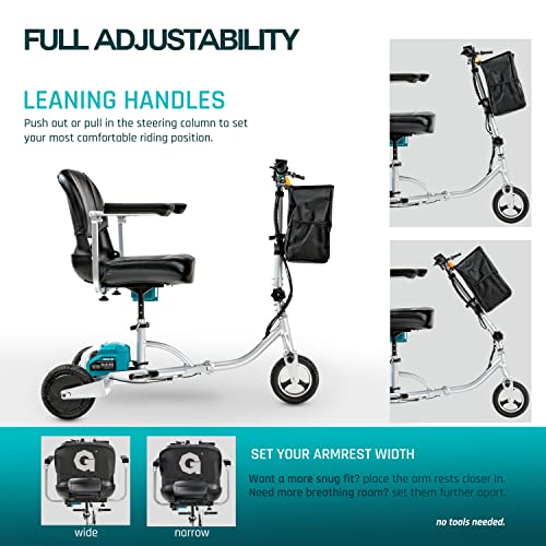 G 3 Wheel Mobility Scooter Plus - Electric Powered, Air Friendly GUT121 - Black - Like New