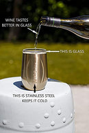 Vinglacé Wine Bottle Chiller Gift Set- Portable Stainless Steel Wine Cooler - Brand New