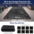 ZOMOFEW CHEMAT CONTAINMENT MAT, NON-SLIP GARAGE FLOOR MAT, 7'9" X 16' - BLACK - Like New