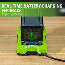 GREENWORKS BATTERY CHARGER GEN.ADDRESSES GCH0405 20V 40V 48V CHARGER - GREEN - Like New
