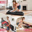 FLYBIRD 600LBS HEAVY DUTY FLAT WEIGHT BENCH, FOLDABLE BENCH PRESS - BLACK/RED - Like New