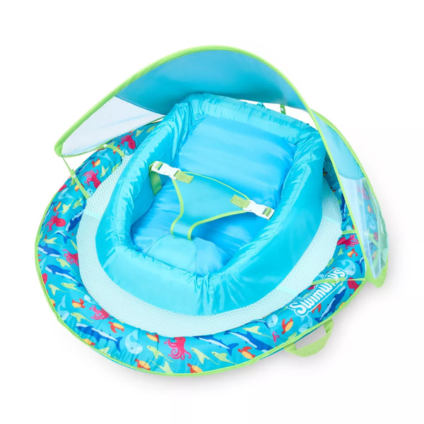 SWIMWAYS INFANT SPRING FLOAT WITH SUN CANOPY - BLUE - Brand New