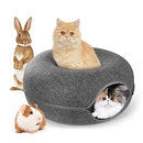 YUNLAN Cat Tunnel Bed Donut Cat Bed - Dark Gray 20inch - Brand New