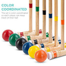 Best Choice Products 32in Wood Croquet Set, Classic 6 Players - Multicolor - Brand New