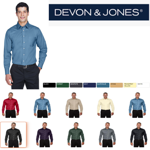 DG530 Devon & Jones Men's Woven Collection Solid Stretch Twill New