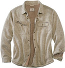 LEGENDARY WHITETAILS MEN'S CAMP REBEL SWEATER FLEECE SHIRT OATMEAL MARL SIZE L - Brand New