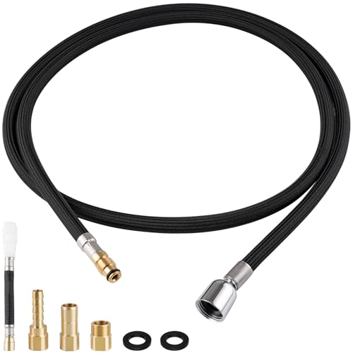 HYGIE RINSE K-1219935-BC HOSE KIT, KOHLER Pull Down Kitchen Faucet, 68" - BLACK - Like New