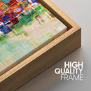 SIGNWIN Framed Canvas Wall Art Color Buildings Block 24"x36"x3 Natural - Brand New