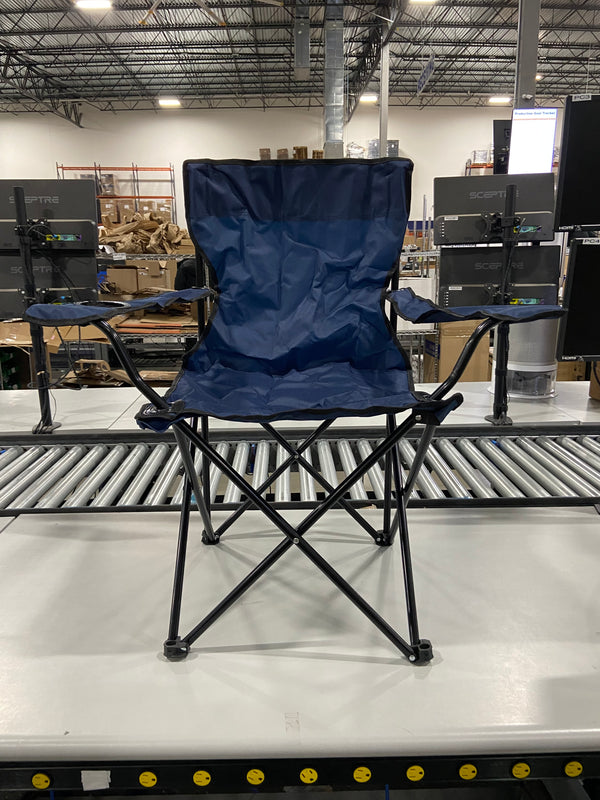 TREK OUTDOOR LIVING SOLUTIONS HEAVY DUTY CAMPING CHAIR - DARK BLUE - Brand New