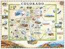 Colorado Map Wall Art Poster - Authentic Hand Drawn Maps - Brand New