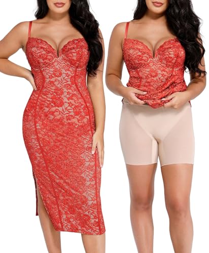 Popilush Lace Cocktail Dresses for Women - Formal Corset Shapewear Dress - Brand New