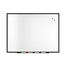 TRURED Magnetic Dry Erase Whiteboard 4 x 3 Feet 4 Markers Black Aluminum Frame - Like New