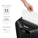 FELLOWES POWERSHRED 11 SHEET CROSS-CUT HOUSEHOLD PAPER SHREDDER - BLACK - Like New