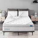 LECHEPUSSLEEP KING MATTRESS 14'' HYBRID MEMORY FOAM MATTRESSES SPRINGS - WHITE - Brand New