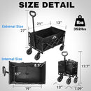 SAILARY COLLAPSIBLE WAGON 352LBS CAPACITY LARGE WAGONS CARTS VS23FW05-01 - BLACK - Like New