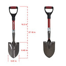 KYLIN Multi-Purpose Mini Round Point Shovel w/Fiberglass D-Handle - 1-Pack - Brand New