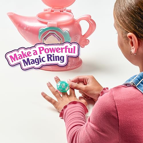 MAGIC MIXIES MAGIC GENIE LAMP WITH INTERACTIVE 8" PLUSH TOY AND 60+ - PINK - Like New