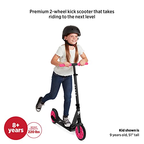 RADIO FLYER FLYER KICKSTART MAX, KICK SCOOTER, ADJUSTABLE, 220 LBS - BLACK/PINK - Like New