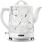 BELLA 1.5 Liter Electric Ceramic Tea Kettle Boil Dry Protection - WHITE MARBLE Like New