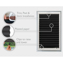 Redi Shade No Tools Original Blackout Pleated Paper Shade Black, 6 Pack - Brand New