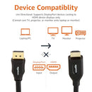 Amazon Basics DisplayPort to HDMI Cable, Uni-Directional, 4K@30Hz, 6 ft - GOLD - Like New
