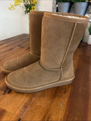 ADOKOO CLASSIC MID-CALF FAUX FUR LINED WINTER BOOT - SIZE: WOMEN 8 - CHESTNUT - Like New