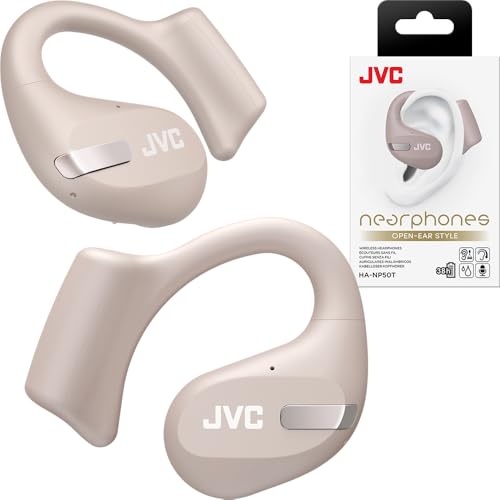 JVC NEW NEARPHONES OPEN EAR TRUE WIRELESS SINGLE EAR USE HA-NP50T - BEIGE - Like New