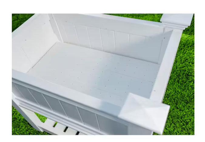 VITA CAMBRIDGE RAISED GARDEN BED 38 IN. L X 24 IN. W X 36 IN. H PLANTER - WHITE - Like New