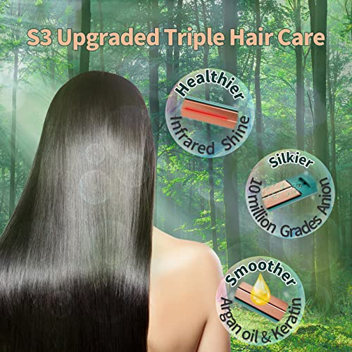 IBROO INFRARED FLAT IRON HAIR STRAIGHTENER KERATIN INFUSED S3-D1002 - GREEN - Like New