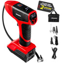 EMSON BULLSEYE PRO TIRE INFLATOR PRESSURE GAUGE AUTOMATIC SHUT OFF 9475 - RED - Like New