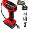EMSON BULLSEYE PRO TIRE INFLATOR PRESSURE GAUGE AUTOMATIC SHUT OFF 9475 - RED - Like New
